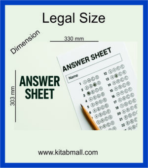 Answer Sheet  – Legal Size (203/330mm) 68 Gram Paper Crown Paper