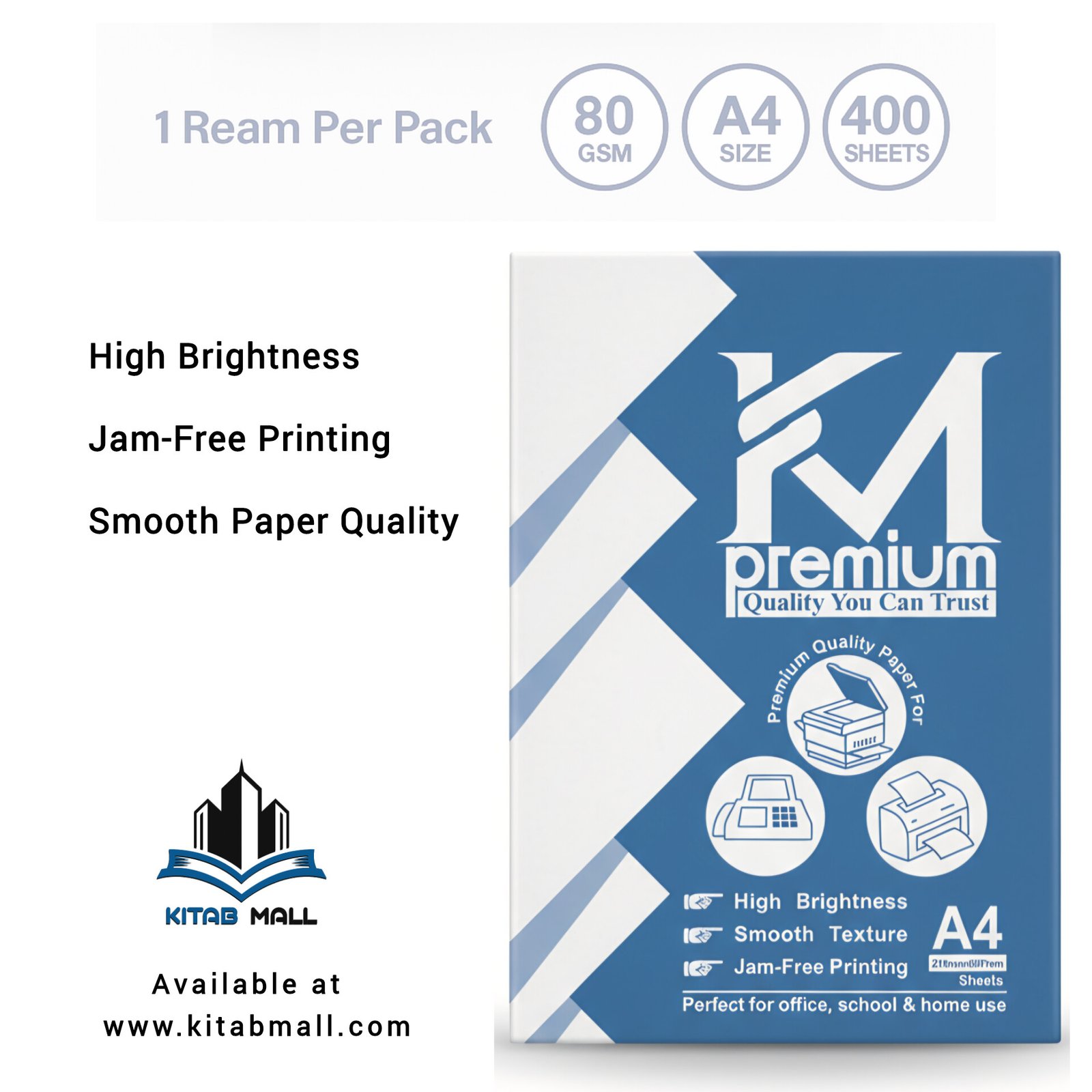 KM™ Premium A4 Copy Paper 80G 1 KM™ Premium A4 Copy Paper 80G